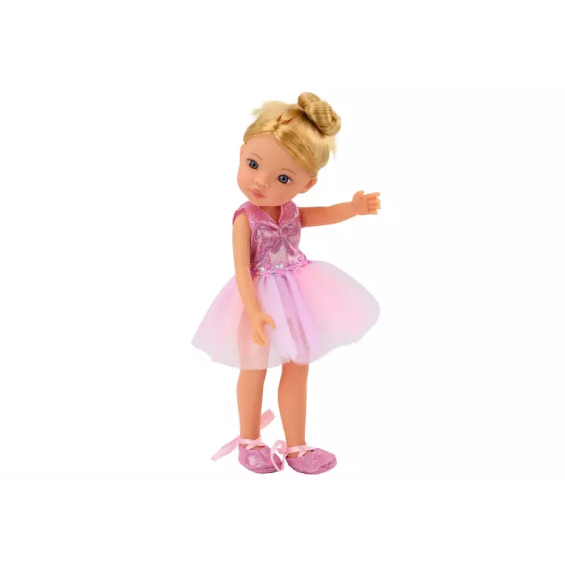 LEAN TOYS Pink Ballerina Doll 33cm ar kleitu, baleta kurpēm, tiāru