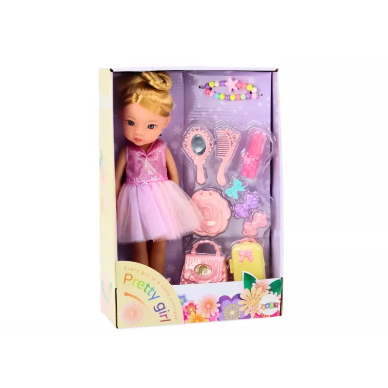 LEAN TOYS Ballerina Doll Pink Ballerina Accessories Dress Set