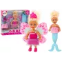 LEAN TOYS 2in1 Mini Doll Mermaid Fairy Tail Wings