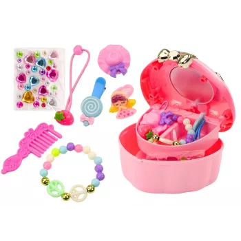 LEAN TOYS Komplekts: Lāde, Sirds kastīte, Rotaslietu kastīte, Aksesuāri MIX