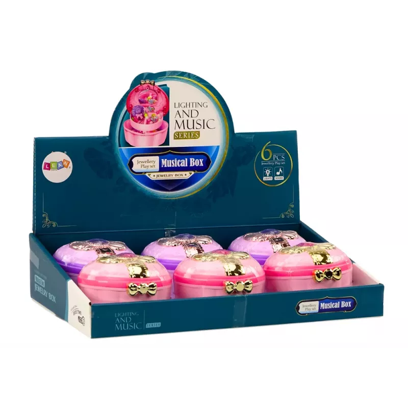 LEAN TOYS Komplekts: Lāde, Sirds kastīte, Rotaslietu kastīte, Aksesuāri MIX