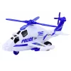 LEAN TOYS Policijas helikopters balts vai melns, berzes piedziņa, gaisma un skaņa