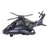 LEAN TOYS Policijas helikopters balts vai melns, berzes piedziņa, gaisma un skaņa