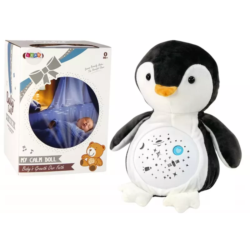 LEAN TOYS Teddy Bear Sleeping Lights Sounds Night and Day Mode Penguin
