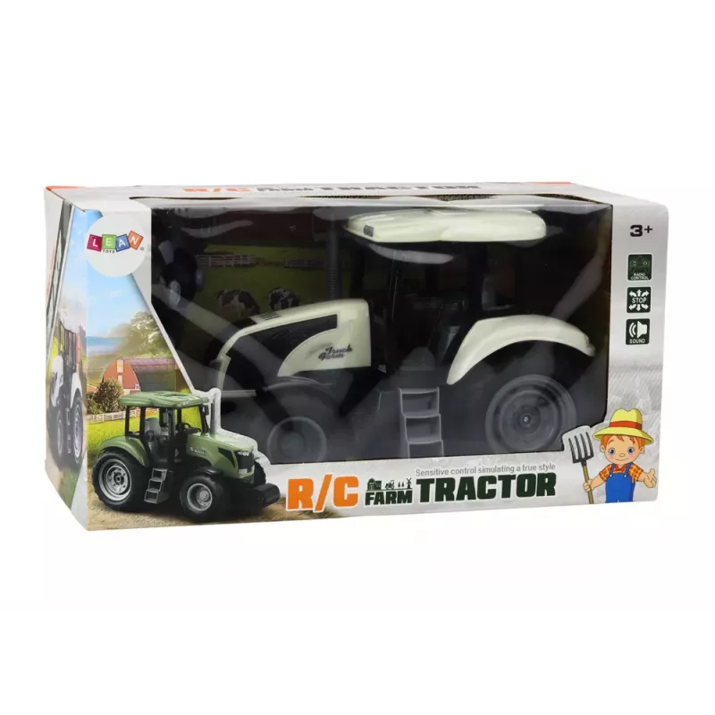 LEAN TOYS Remote Controlled RC Tractor 2.4G Sounds White