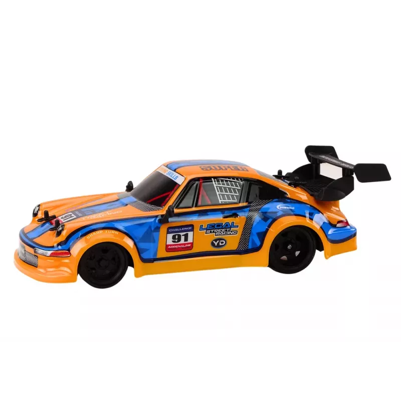 LEAN TOYS RC Remote Control Car 1:16 Rubber Wheels Drift Orange