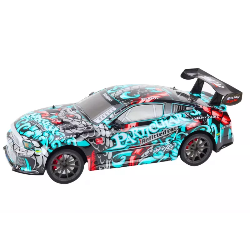 LEAN TOYS Liela tālvadības RC sporta automašīna 1:8 Gaismas Skaņas Grafiti