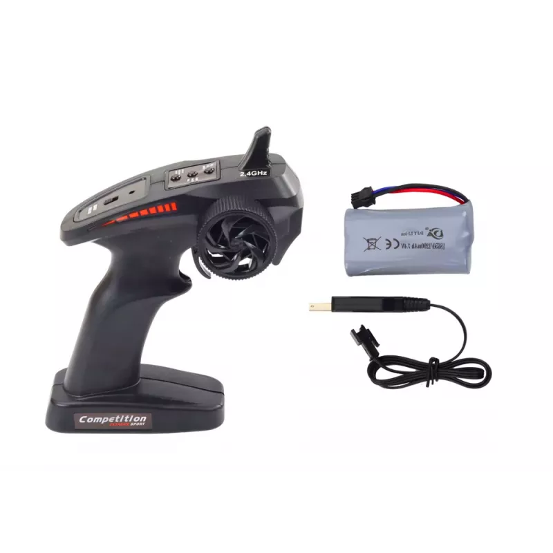 LEAN TOYS Liela tālvadības RC sporta automašīna 1:8 Gaismas Skaņas Grafiti