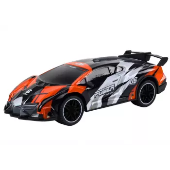LEAN TOYS Ar vadību vadāma sporta automašīna RC 1:10 Oranža Ātrums līdz 25 km/h