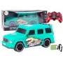 LEAN TOYS Ar tālvadību vadāma automašīna ar dinozauru, mērogs 1:10, zaļa