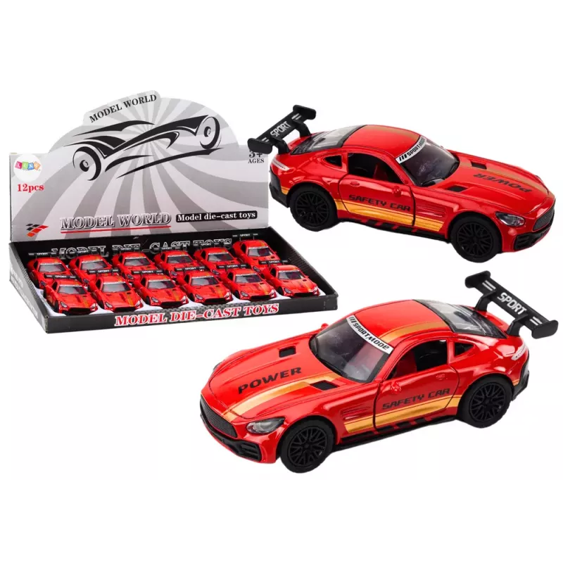 LEAN TOYS Sporta auto 1:32 Lietā metāla modelis Porsche 911 Carrera S Sarkans Ar atsitiena dzinēju un spoileri