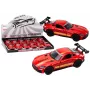 LEAN TOYS Sporta auto 1:32 Lietā metāla modelis Porsche 911 Carrera S Sarkans Ar atsitiena dzinēju un spoileri