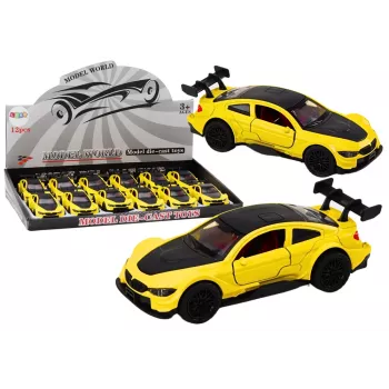 LEAN TOYS Rotaļu auto Sporta auto 1:32 Berzes piedziņa Metāls Dzeltens