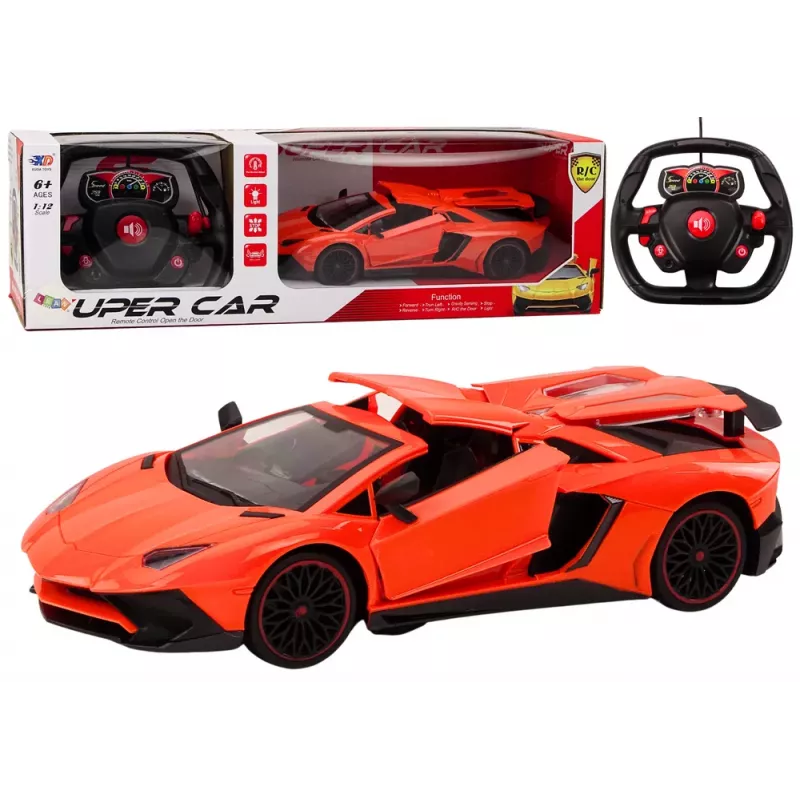 LEAN TOYS RC Sports Car 1:12 Opening Doors Orange