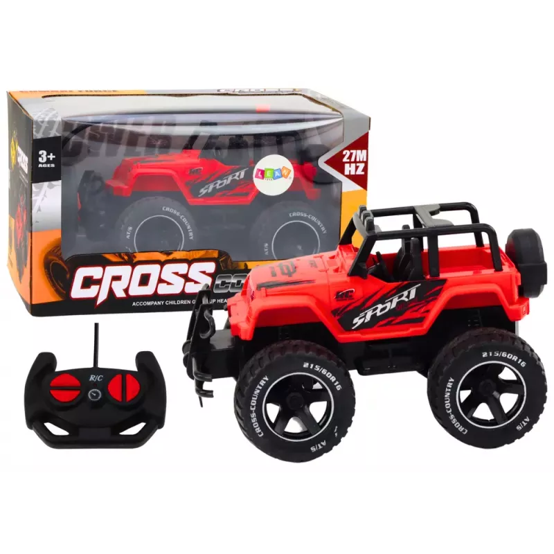 LEAN TOYS Toy Car Remote Controlled Off-Road Car RC 1:18 Red