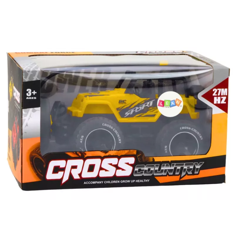 LEAN TOYS Ar tālvadību vadāms bezceļu auto RC 1:18 Dzeltens