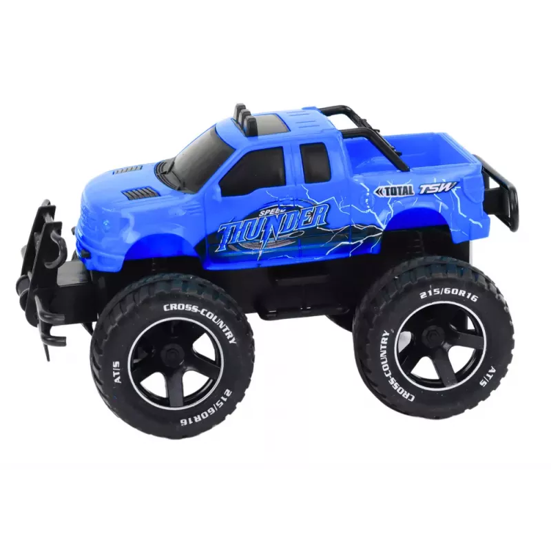 LEAN TOYS Rotaļlietu automašīna ar tālvadību, bezceļu auto RC 1:18 Zils
