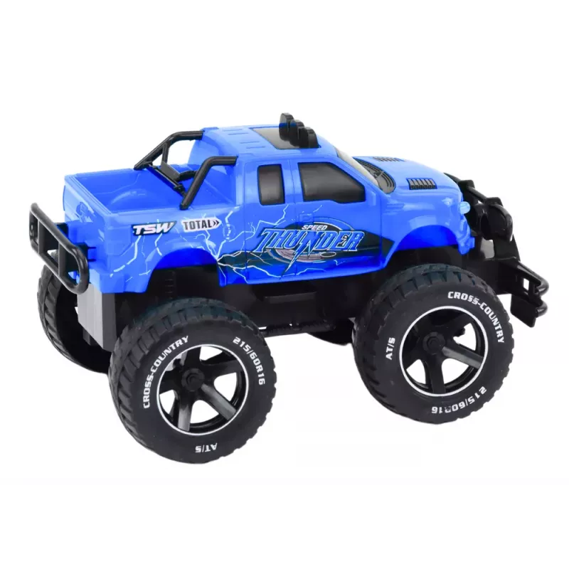 LEAN TOYS Rotaļlietu automašīna ar tālvadību, bezceļu auto RC 1:18 Zils