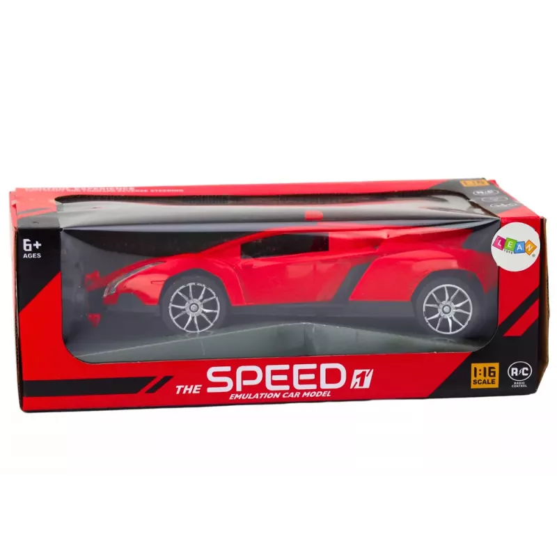 LEAN TOYS Ar vadību vadāma sporta automašīna sarkana 1:16 RC auto