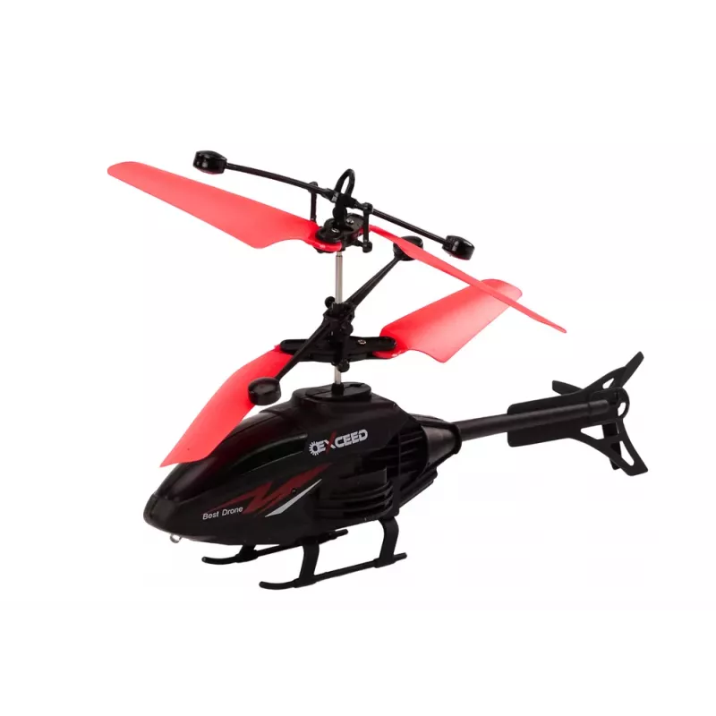LEAN TOYS Ar tālvadību vadāms RC helikopters ar žiroskopu Sarkans