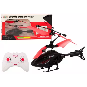 LEAN TOYS Ar tālvadību vadāms RC helikopters ar žiroskopu Sarkans