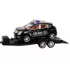 LEAN TOYS Policijas pikaps ar evakuatora puspiekabi bezceļa auto policijas komplekts