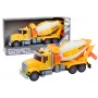 LEAN TOYS Yellow Concrete Mixer Truck With Friction Drive Light and Sound Effects