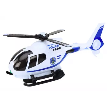 LEAN TOYS Policijas helikopters ar braukšanas gaismām un skaņām