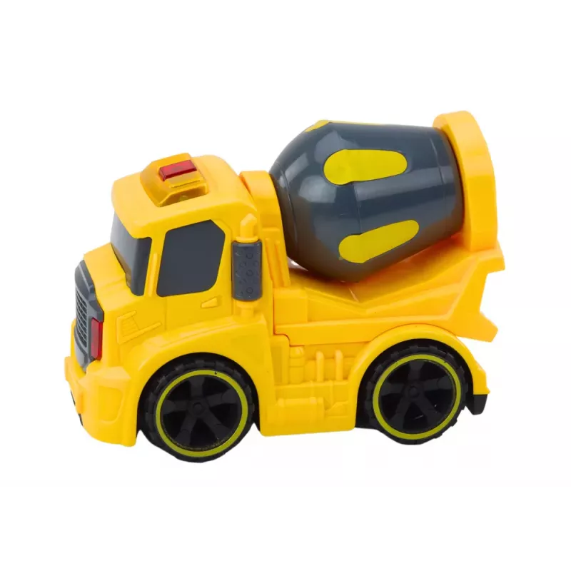 LEAN TOYS Betona maisītāja kravas automašīna ar gaismām un skaņām, dzeltena