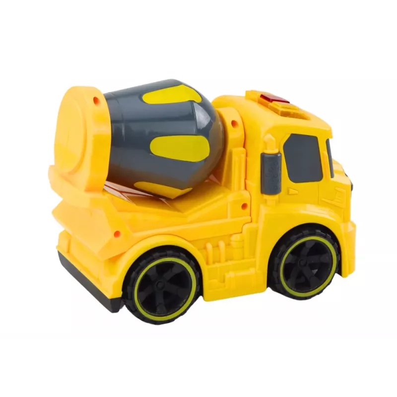 LEAN TOYS Betona maisītāja kravas automašīna ar gaismām un skaņām, dzeltena