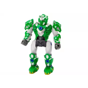 LEAN TOYS Skrūvējamais robots ar ieročiem, urbjmašīnu, skrūvgriezi, gaismu un skaņu, zaļš