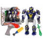 LEAN TOYS Skrūvējamais robots ar ieroču urbi, skrūvgriezi, gaismu un skaņu, tumši zils