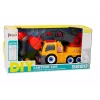 LEAN TOYS Kravas auto ar celtni izjaukšanai DIY oranžs