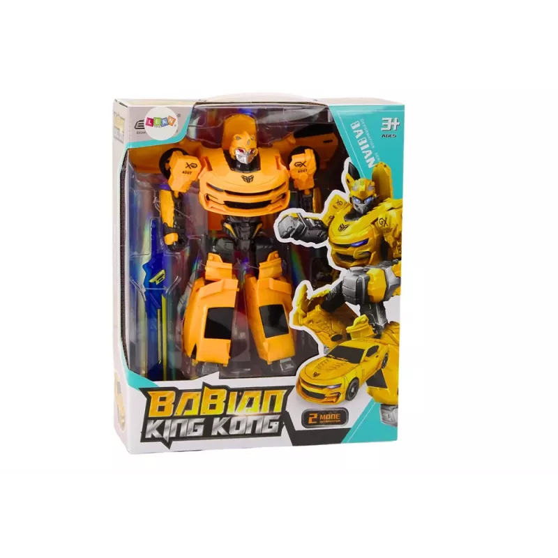 LEAN TOYS Auto-Robot 2in1 Transformation Sporty Yellow