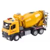 LEAN TOYS Yellow Concrete Mixer Truck, Friction Drive, Light and Sound