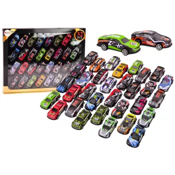 LEAN TOYS Atsperu komplekts automašīnām, ar motoru darbināmām automašīnām, krāsains, 32 gab.