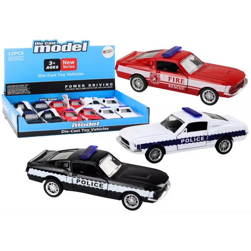 LEAN TOYS Policijas auto Ugunsdzēsēju dienests Privilēģētie transportlīdzekļi 1:32 Mix
