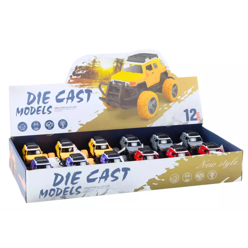 LEAN TOYS Bezceļu Auto 1:32 Metāls Gumijas Riteņi Gaismas Skaņas Piedziņa