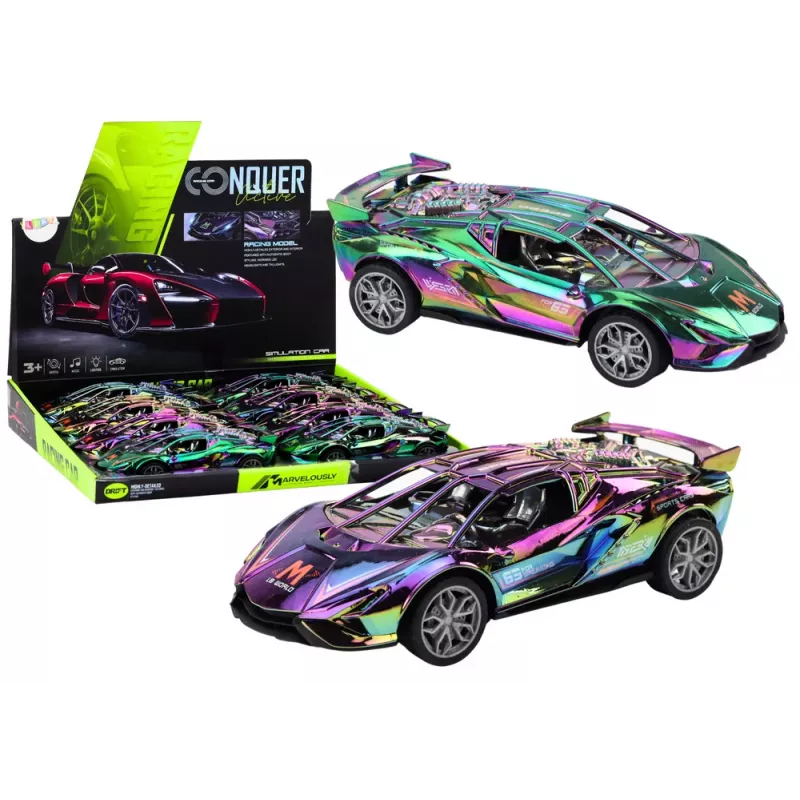 LEAN TOYS Sports Car Lights Sounds Colorful Chameleon