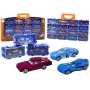 LEAN TOYS 16 gabalu liešanas automašīnu komplekts ar atsperēm metāla čemodānā