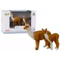 LEAN TOYS Figurīns Pieauguša lama 8 cm ar Jaunu lamu 6 cm Dzīvnieki no Pasaules