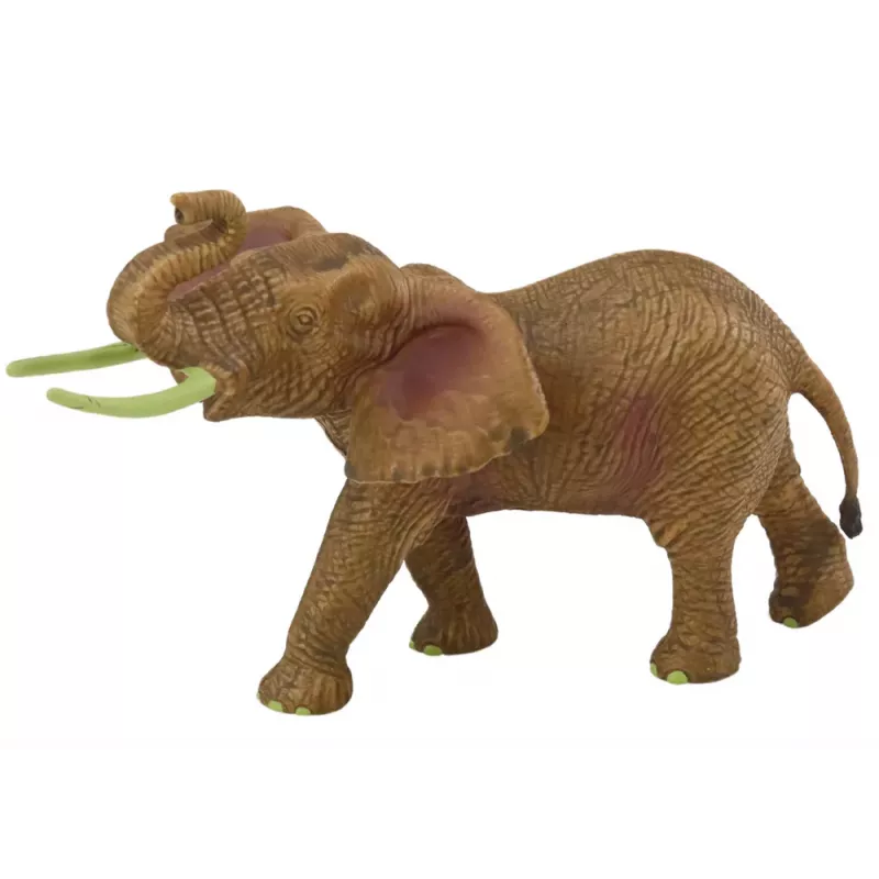 LEAN TOYS Kolekcionējama figūriņa Āfrikas zilonis ar paceltu stumbru Safari