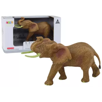 LEAN TOYS Kolekcionējama figūriņa Āfrikas zilonis ar paceltu stumbru Safari