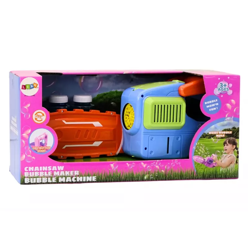 LEAN TOYS Blue Chainsaw Bubble Machine