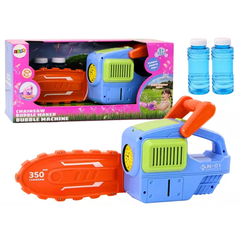 LEAN TOYS Blue Chainsaw Bubble Machine