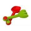 LEAN TOYS Dinozauru smilšu komplekts - dzirnaviņas, piltuve, lāpstiņa, grābeklis, lejkanna, veidnes