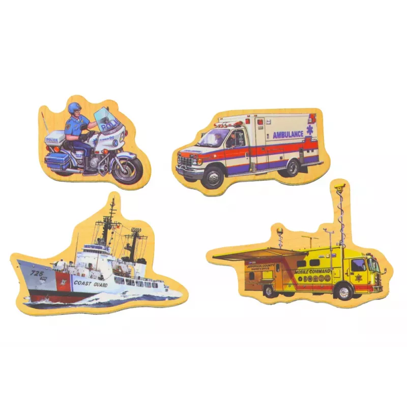 LEAN TOYS Koka magnētu komplekts Transportlīdzekļi Kuģi Lidmašīnas 20 gab.