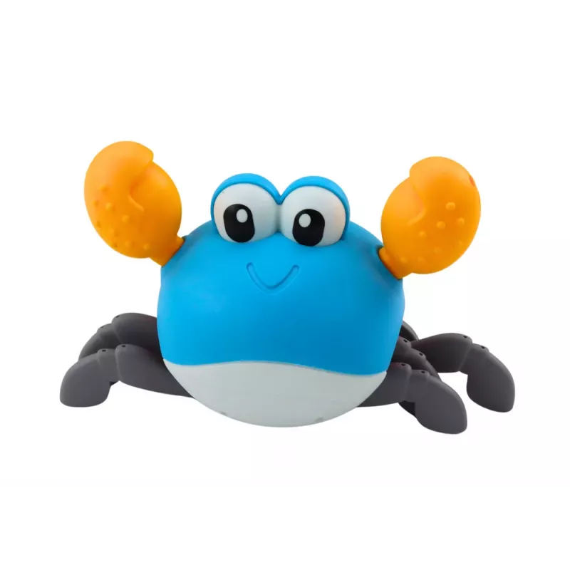 LEAN TOYS Vannas rotaļlieta Uztināms krabis Staigā Peld Zils