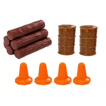 LEAN TOYS Koka Kravas Auto Zils Piekabe 1:24 Koka Baļķi Skaņas Gaismas