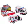 LEAN TOYS Ambulance 1:32 Opening Doors Lights Sounds Drive White